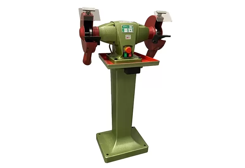 TOURET À MEULER INDUSTRIELLE STATIONNAIRE AVEC COLONNE POUR MEULE DE DIAMÈTRE 200 MM