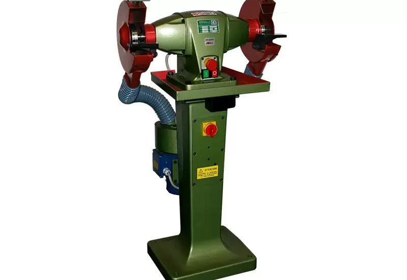 TOURET À MEULER INDUSTRIELLE À COLONNE MONOPHASÉE, 200 MM AVEC ASPIRATEUR - SMA/5M