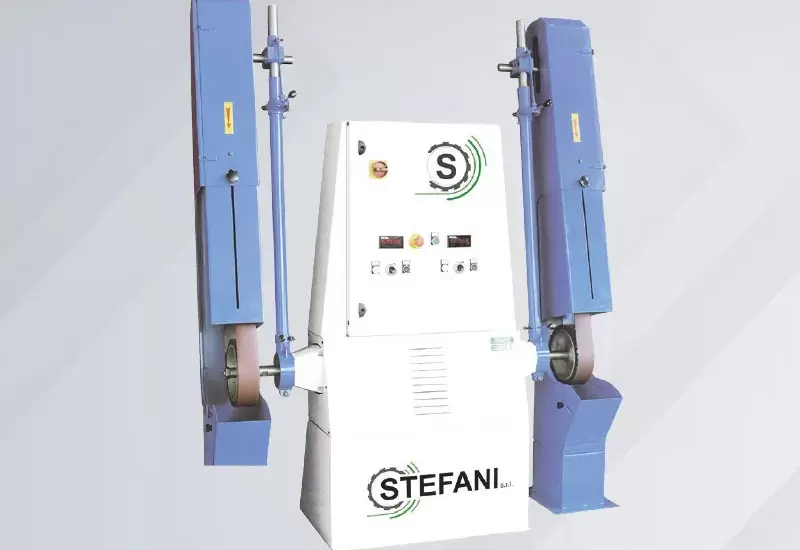 EBARBEUSE INDUSTRIELLE A DOUBLE BANDE INDEPANDANTE - BANDE MM 3000x100 - VITESSE RPM 1400/2800